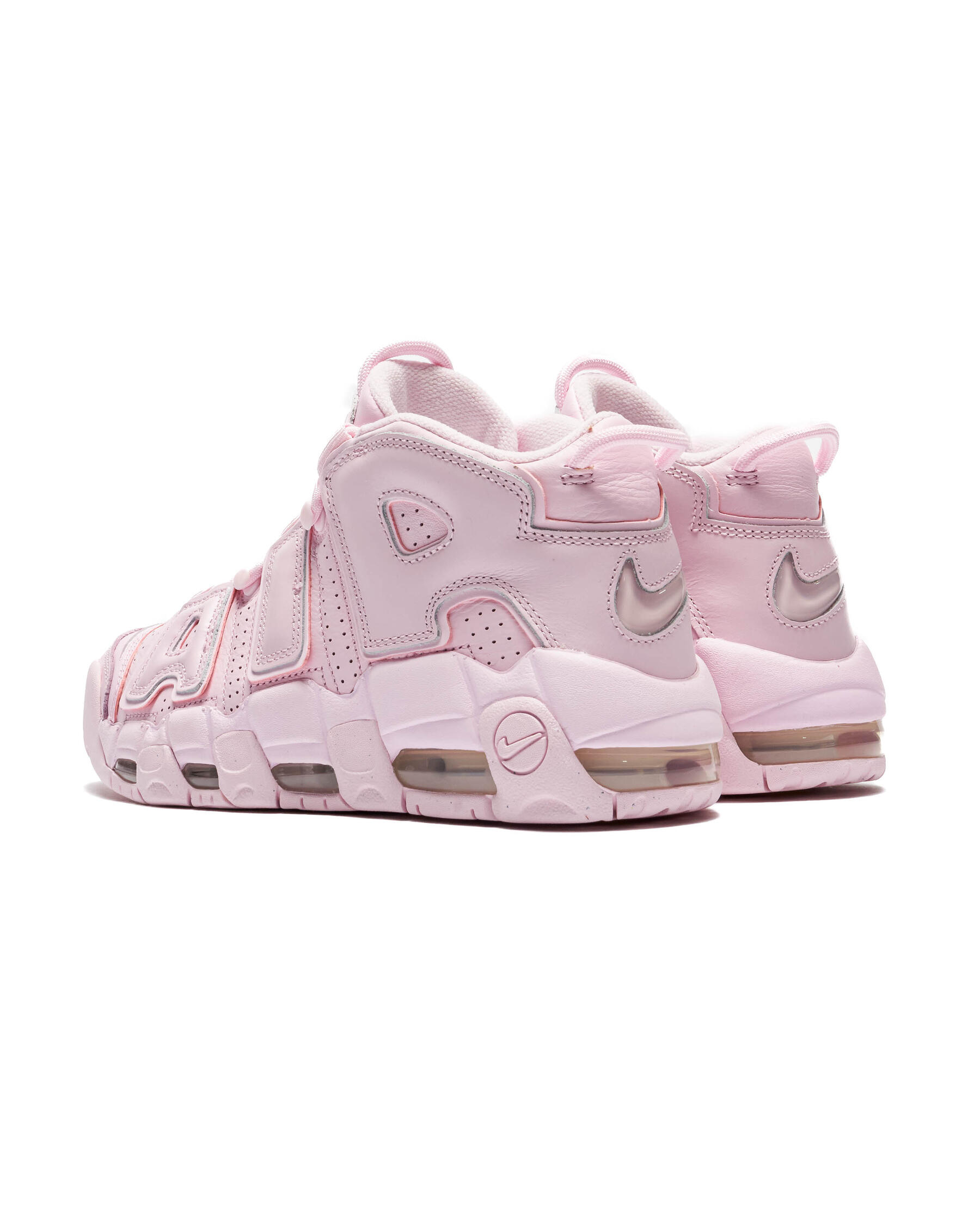 uptempo nike pink and white